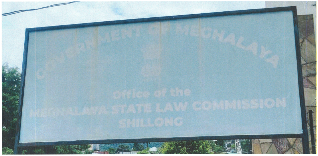 Meghalaya State Law Commission Sign Board